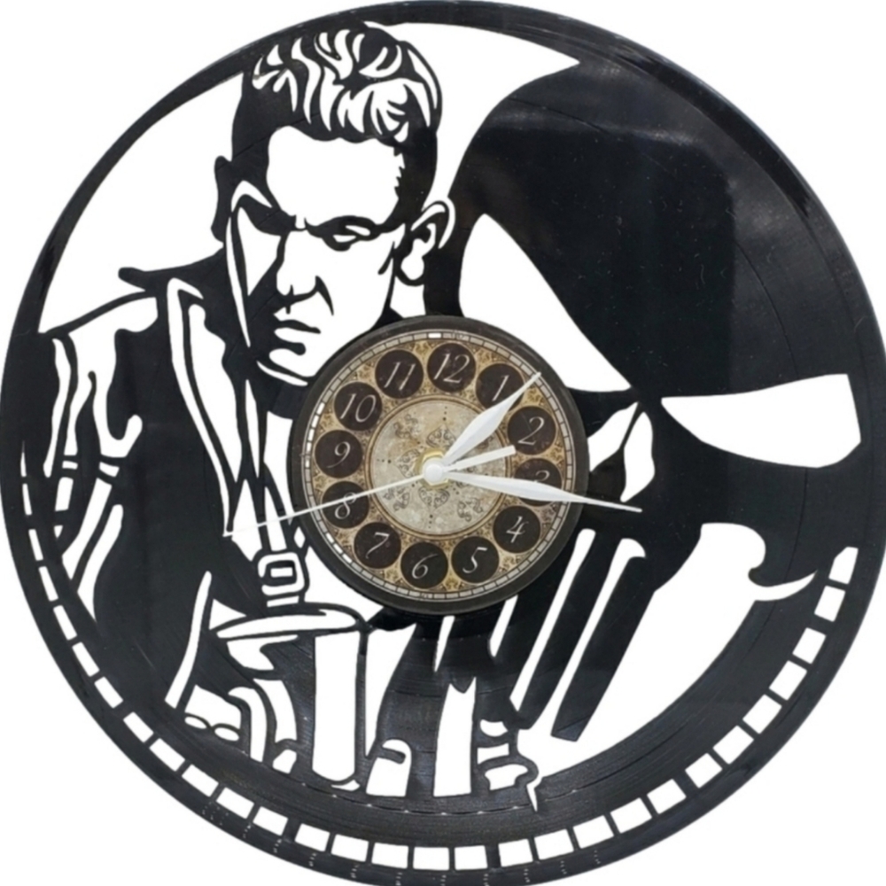 THE PUNISHER vinyl record clock